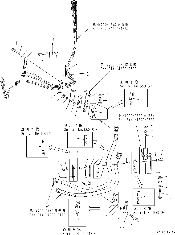 Схема запчастей Komatsu WA150-5-CN - ГИДРОЛИНИЯ (P.P.C ТРУБЫ КРЕПЛЕНИЕ) (ДЛЯ 4-Х СЕКЦИОНН. КЛАПАН¤ СОЕДИНИТ. УСТР-ВО) ГИДРАВЛИКА