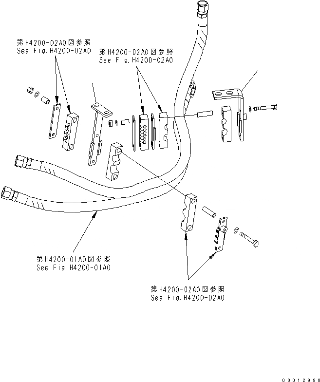 Схема запчастей Komatsu WA150-5-SS - ГИДРОЛИНИЯ (ПЛАСТИНА) ГИДРАВЛИКА