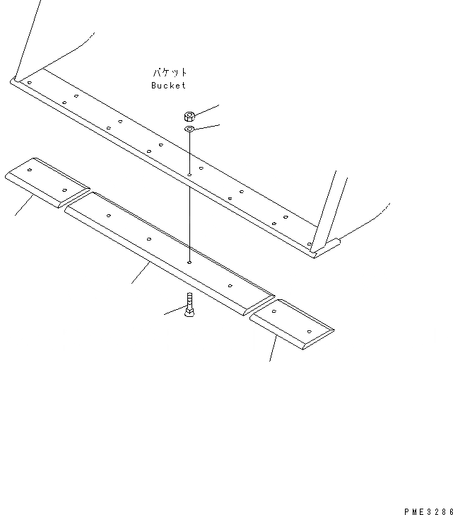 Схема запчастей Komatsu WA150-5-SS - РЕЖУЩ. КРОМКА НА БОЛТАХ РАБОЧЕЕ ОБОРУДОВАНИЕ