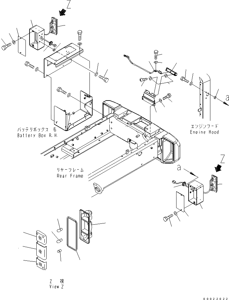 Схема запчастей Komatsu WA150-5-TK - ЗАДН. ФОНАРИ И NUMBER ПЛАСТИНА (LIVESTOCK RASING СПЕЦ-Я.) ЭЛЕКТРИКА