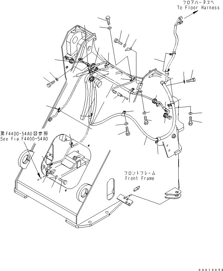 Схема запчастей Komatsu WA150-5-TK - ПЕРЕДН. Э/ПРОВОДКА (ДЛЯ КРОМЕ ЯПОН.) ЭЛЕКТРИКА