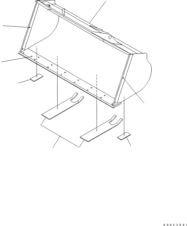 Схема запчастей Komatsu WA150-5-TK - КОВШ .8M (С РЕЖУЩ. КРОМКОЙ НА БОЛТАХ¤ .9M) (LIVESTOCK RASING СПЕЦ-Я.) РАБОЧЕЕ ОБОРУДОВАНИЕ