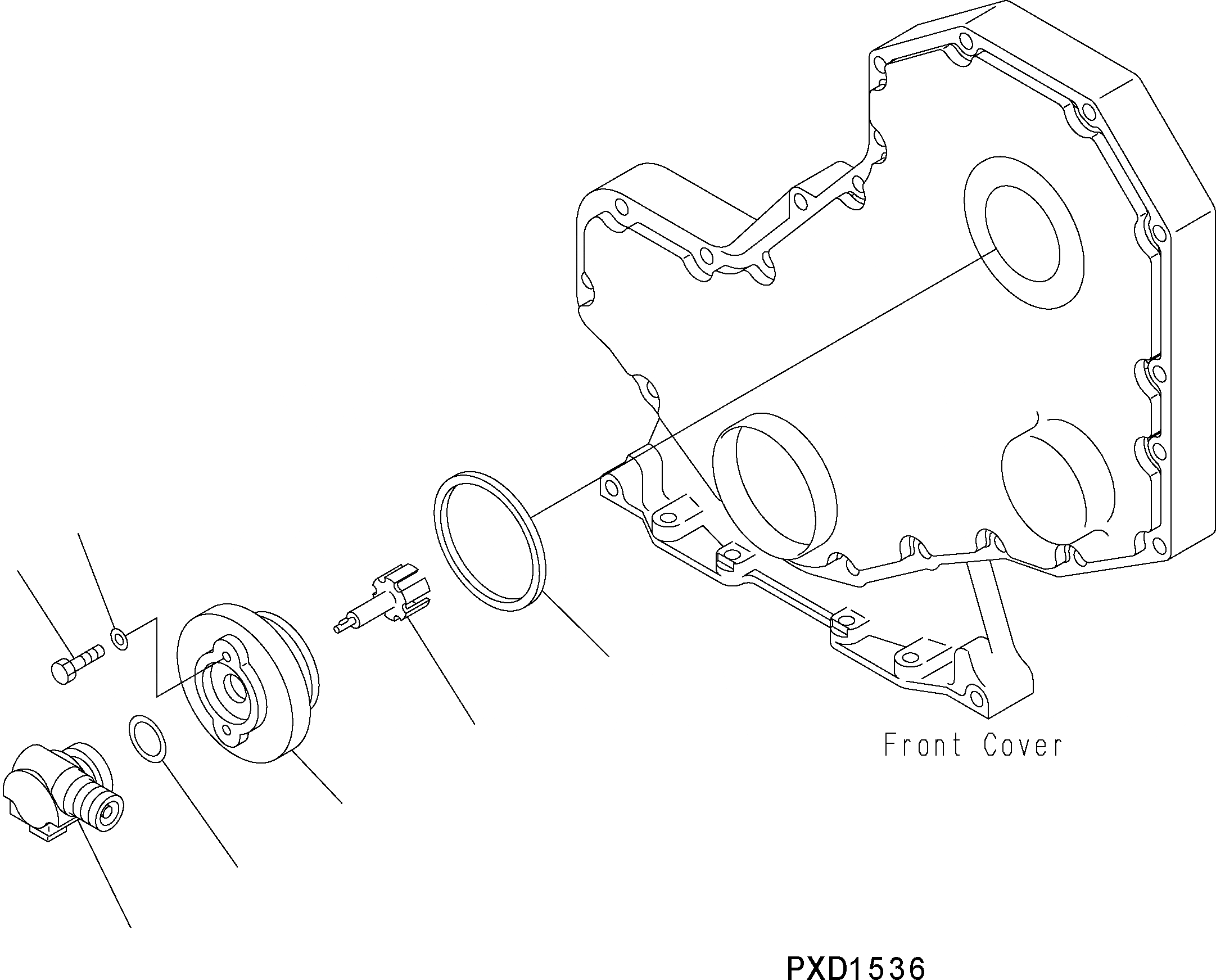 Схема запчастей Komatsu WA150-5 - ТАХОМЕТР АДАПТЕР AA ДВИГАТЕЛЬ