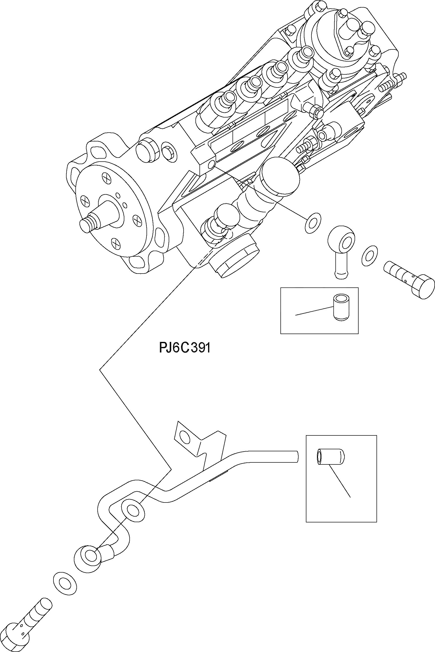 Схема запчастей Komatsu WA150-5 - ТОПЛИВН. ВХОДН. И ВЫПУСКН. БЛОК КРЫШКА AA ДВИГАТЕЛЬ