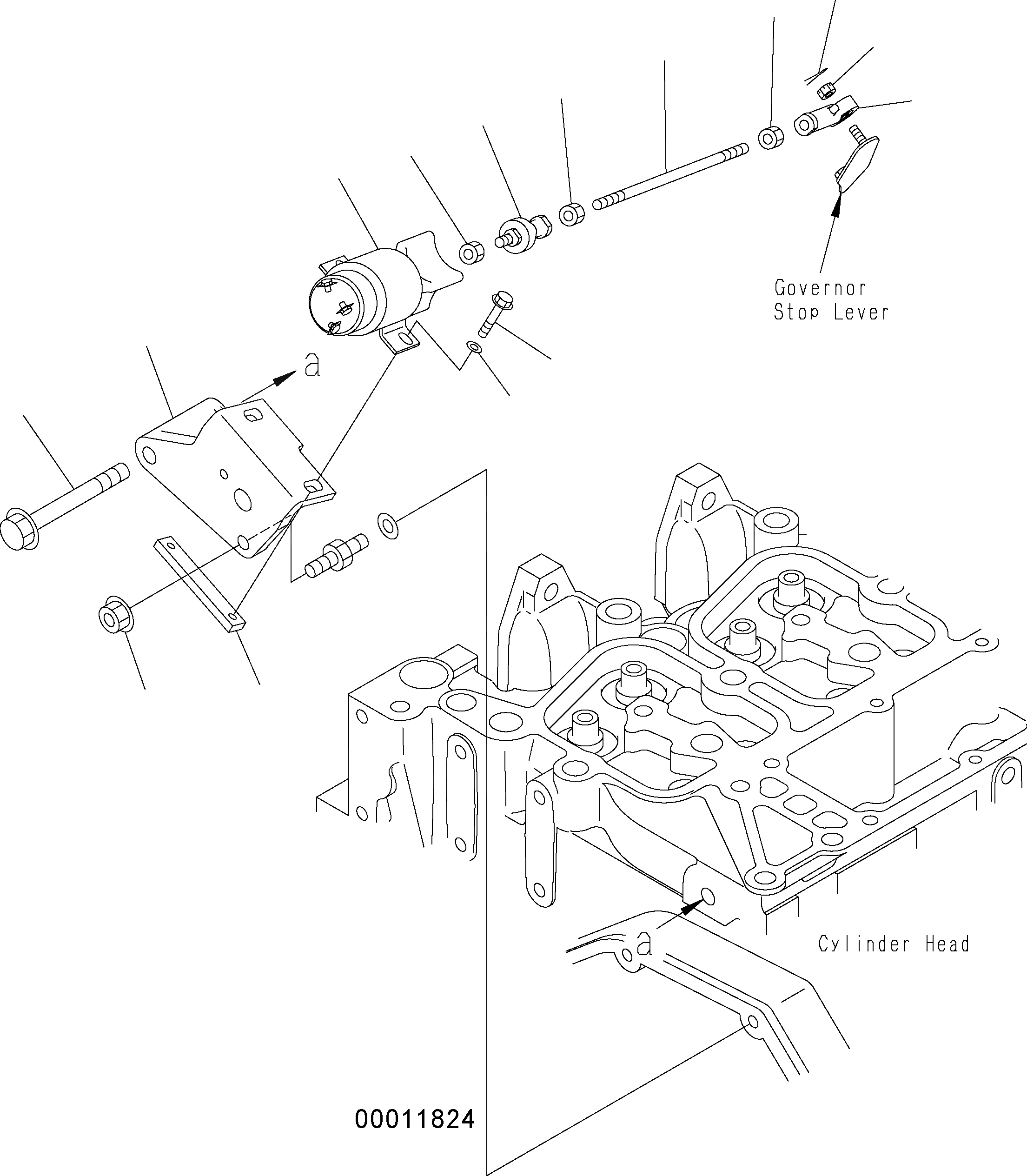 Схема запчастей Komatsu WA150-5 - СОЛЕНОИД ОСТАНОВКИ AA ДВИГАТЕЛЬ