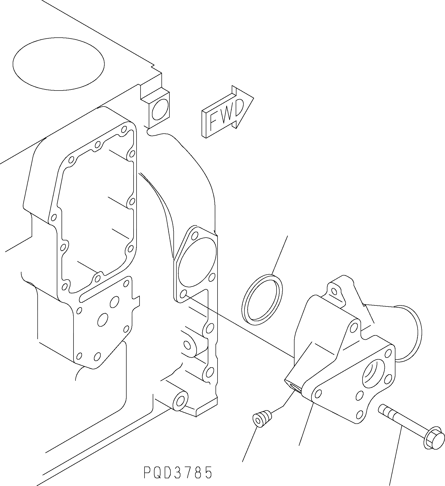 Схема запчастей Komatsu WA150-5 - ВОДН. СОЕДИН-Е (9A ГЕНЕРАТОР) AA ДВИГАТЕЛЬ