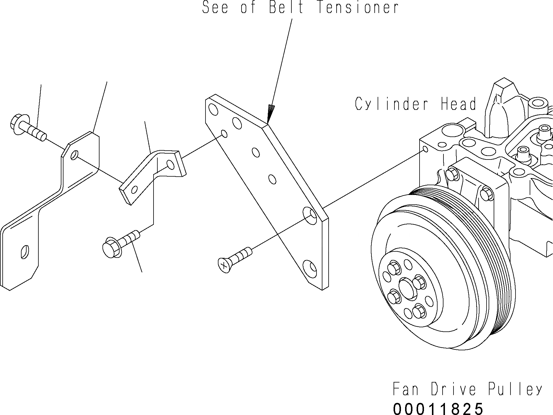 Схема запчастей Komatsu WA150-5 - ГЕНЕРАТОР КРЫШКА(A ГЕНЕРАТОР) AA ДВИГАТЕЛЬ
