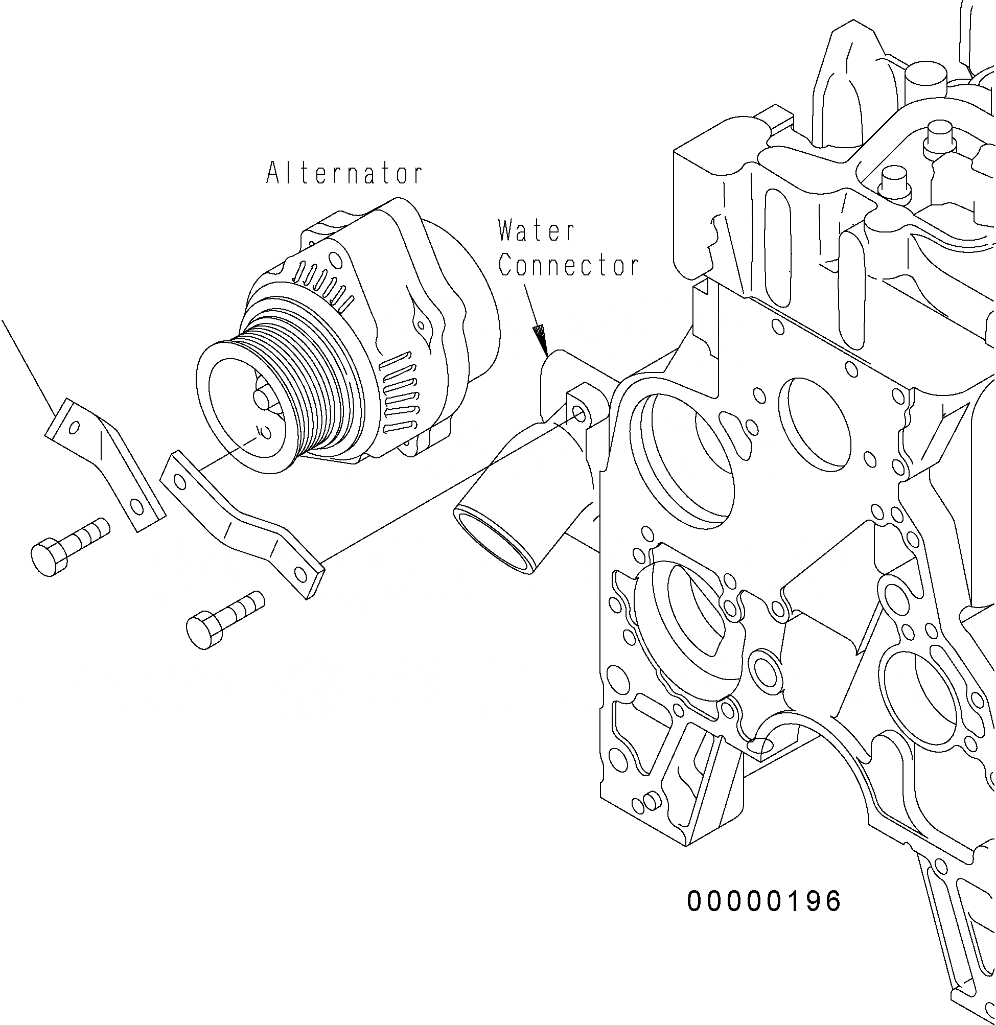 Схема запчастей Komatsu WA150-5 - РЕМЕНЬ ЧАСТИ КОРПУСА AA ДВИГАТЕЛЬ