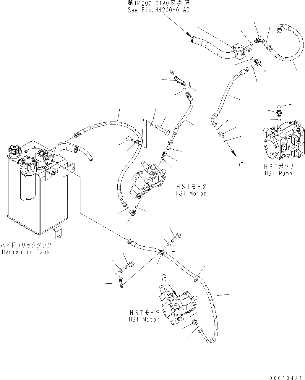 Схема запчастей Komatsu WA150-5 - HST МАСЛ. ЛИНИЯ (ЛИНИЯ ОХЛАЖДЕНИЯ) F ТРАНСМИССИЯ