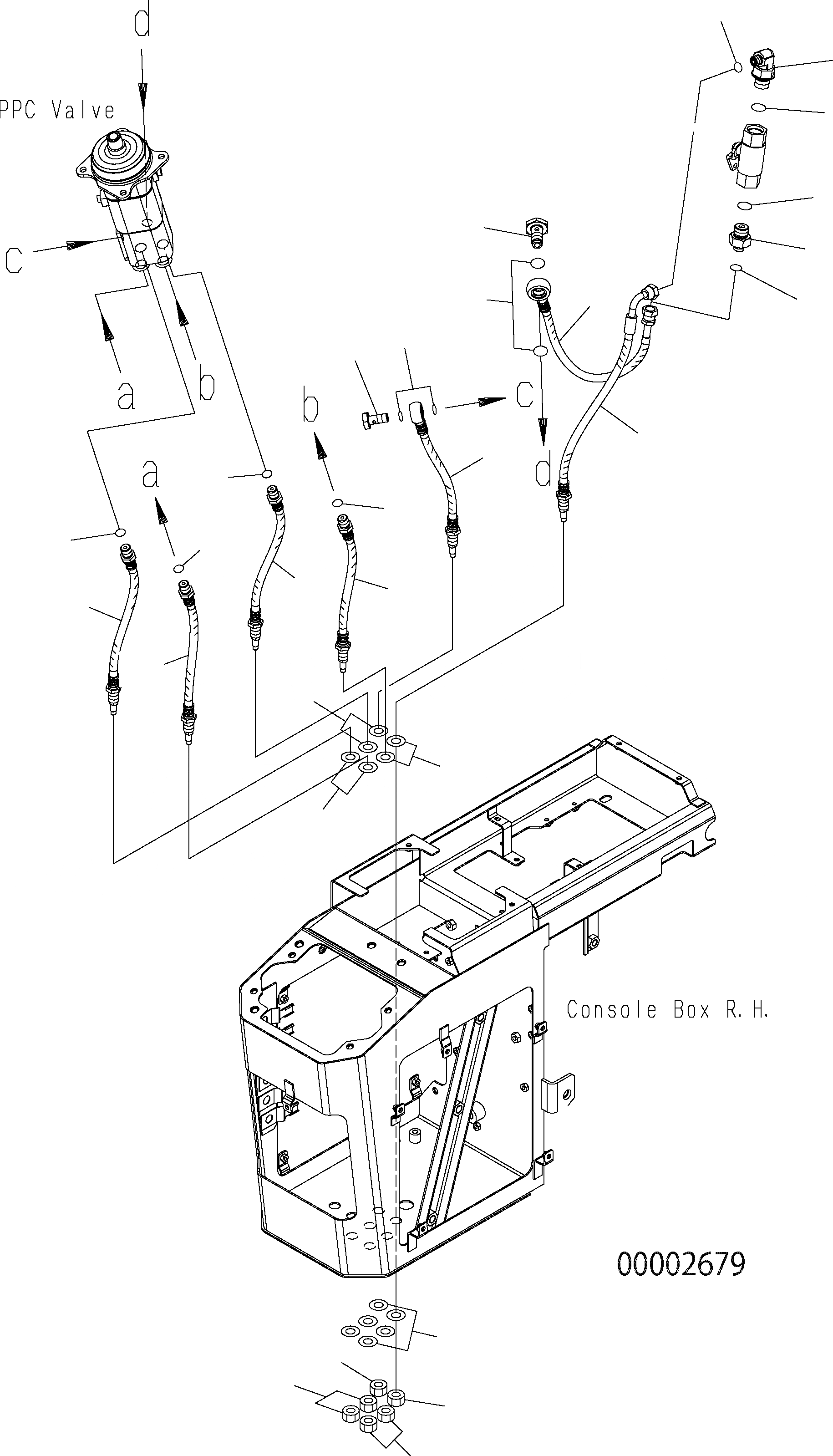 Схема запчастей Komatsu WA150-5 - ПОЛ (УПРАВЛЕНИЕ ПОГРУЗКОЙ ПАТРУБКИ MFL 2-Х СЕКЦИОНН. С / БЕЗ E.C.S.S.) K OPERATORґS ОБСТАНОВКА И СИСТЕМА УПРАВЛЕНИЯ