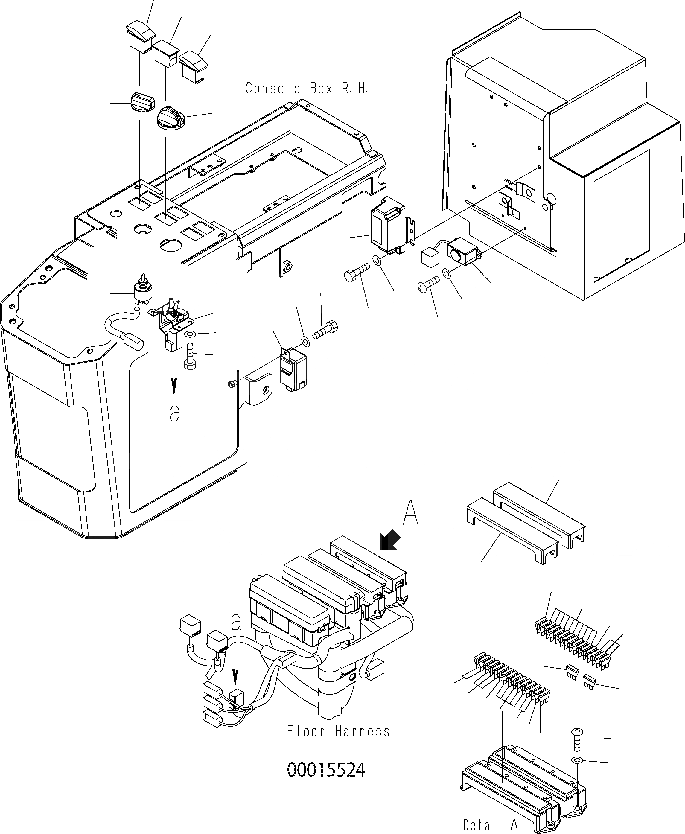 Схема запчастей Komatsu WA150-5 - ПОЛ (EL. ЧАСТИ MFL / - СЕКЦ. БЕЗ E.C.S.S.) K OPERATORґS ОБСТАНОВКА И СИСТЕМА УПРАВЛЕНИЯ