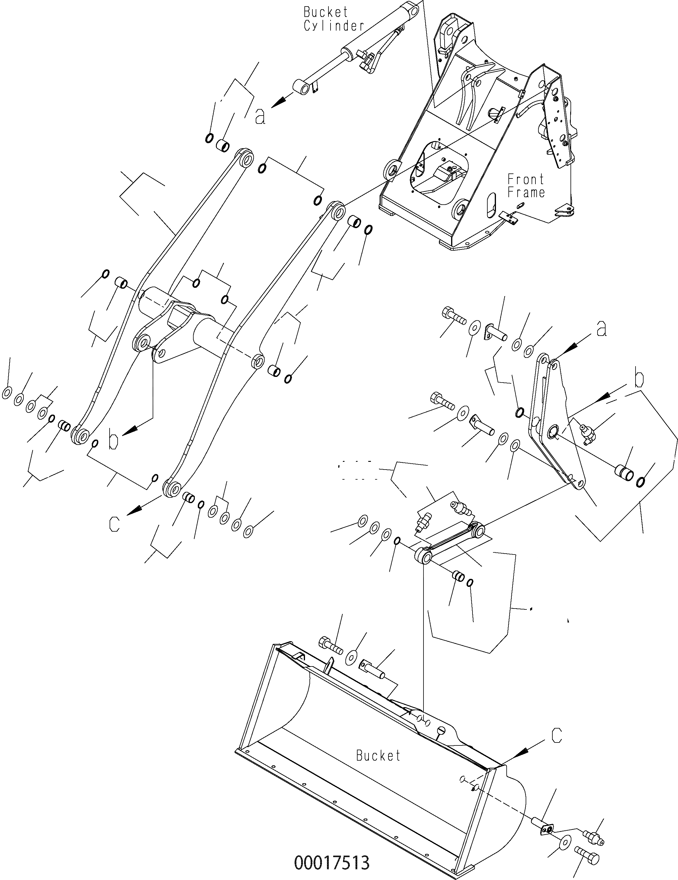 Схема запчастей Komatsu WA150-5 - РУКОЯТЬ И КОЛЕНЧАТЫЙ РЫЧАГ (STD) T РАБОЧЕЕ ОБОРУДОВАНИЕ