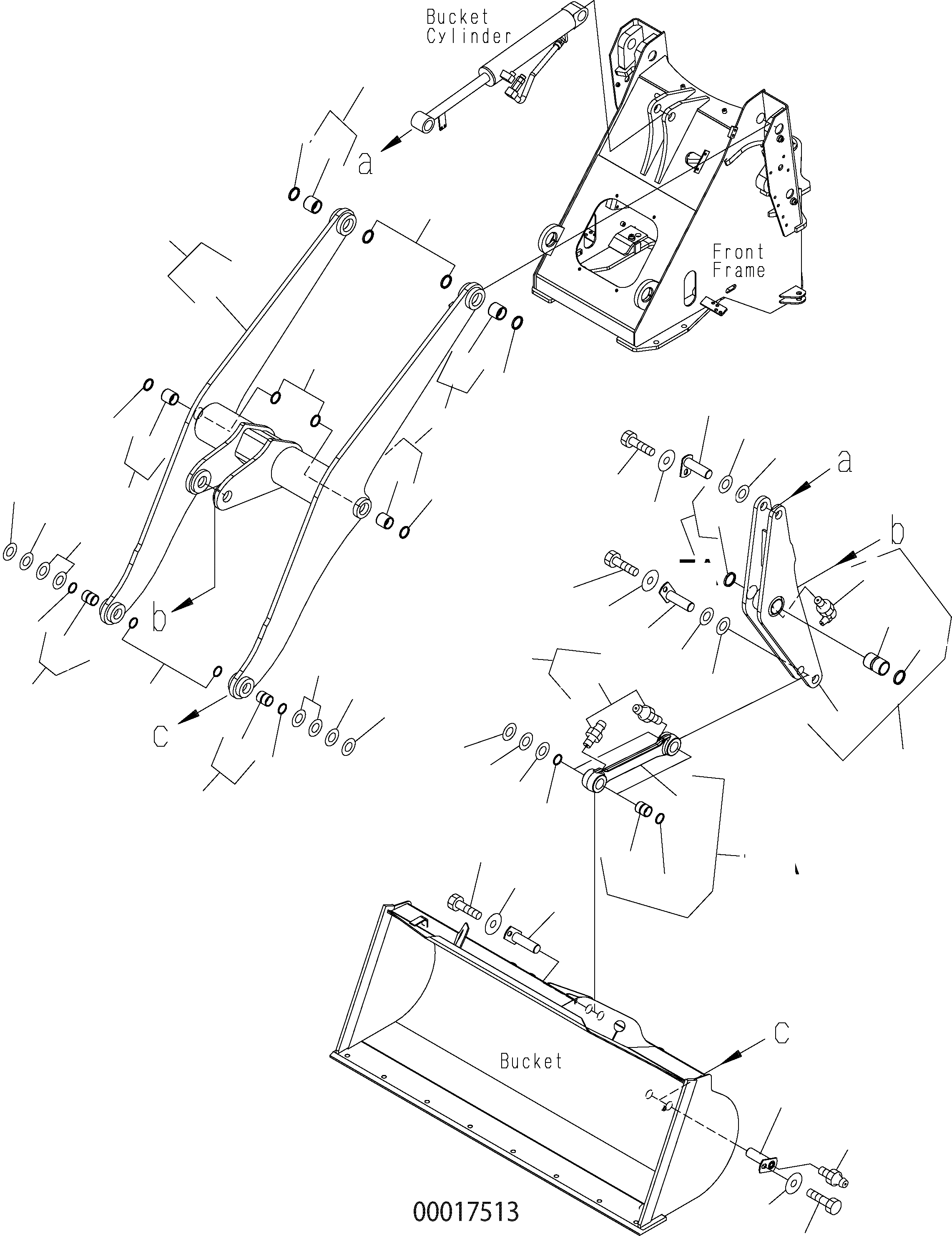 Схема запчастей Komatsu WA150-5 - РУКОЯТЬ И КОЛЕНЧАТЫЙ РЫЧАГ (ВЫСОК. ПОДЪЕМ) T РАБОЧЕЕ ОБОРУДОВАНИЕ