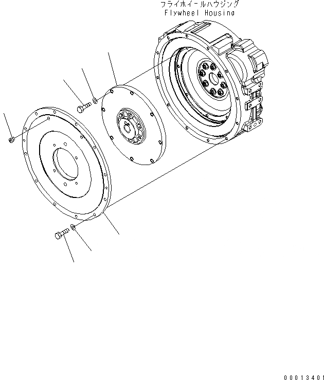 Схема запчастей Komatsu WA150L-5 - ДЕМПФЕР КОМПОНЕНТЫ ДВИГАТЕЛЯ