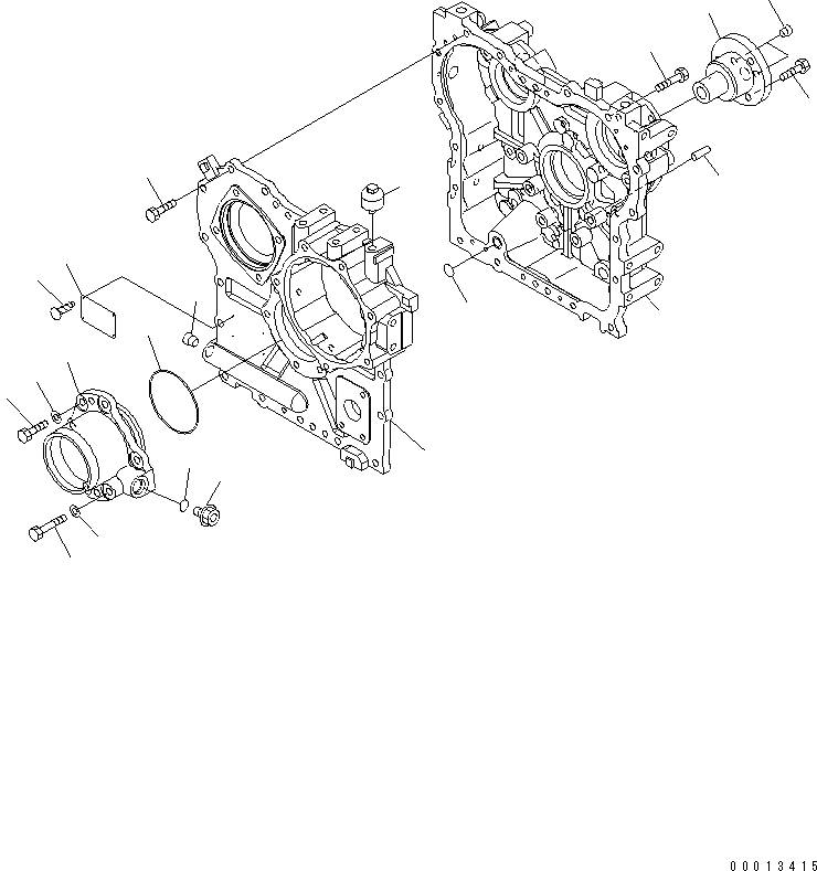 Схема запчастей Komatsu WA150L-5 - ПЕРЕДАЧА (/) (КОРПУС) СИЛОВАЯ ПЕРЕДАЧА