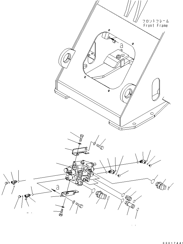 Схема запчастей Komatsu WA150L-5 - ОСНОВН. КЛАПАН ГИДРАВЛИКА