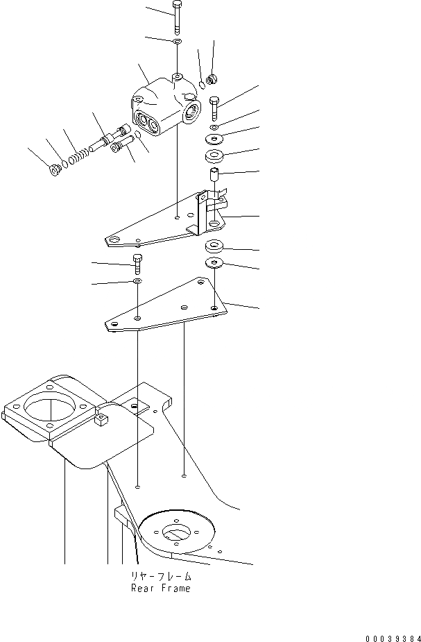 Схема запчастей Komatsu WA150L-5 - КЛАПАН РУЛЕВОГО УПРАВЛЕНИЯ (ДЛЯ ЭКСТРЕННОГО УПРАВЛЕНИЯ) ГИДРАВЛИКА