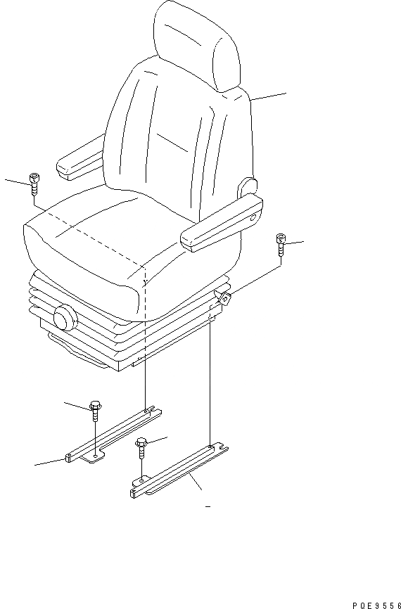 Схема запчастей Komatsu WA150L-5 - СИДЕНЬЕ ОПЕРАТОРА (ТКАНЬ ТИП) (KAB) () КАБИНА ОПЕРАТОРА И СИСТЕМА УПРАВЛЕНИЯ