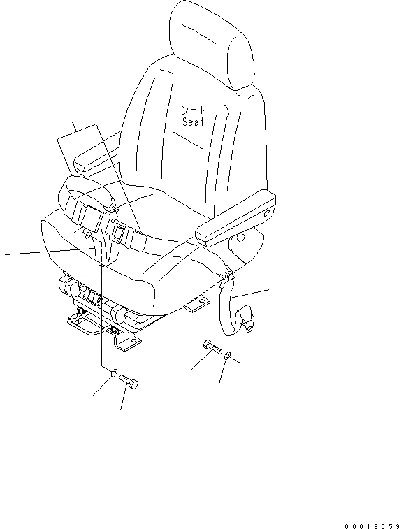 Схема запчастей Komatsu WA150L-5 - РЕМЕНЬ БЕЗОПАСНОСТИ (78 MM) (KAB) КАБИНА ОПЕРАТОРА И СИСТЕМА УПРАВЛЕНИЯ