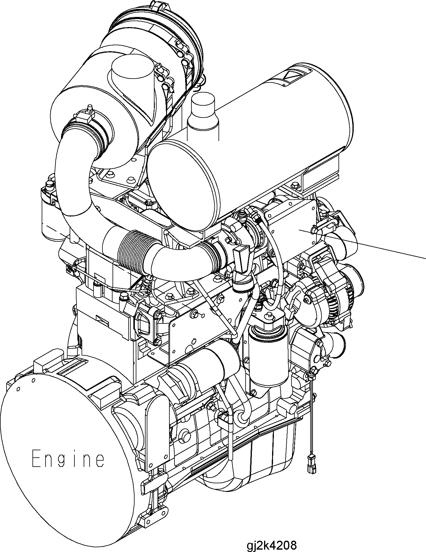 Схема запчастей Komatsu WA150PZ-5 - ДВИГАТЕЛЬ AA ДВИГАТЕЛЬ