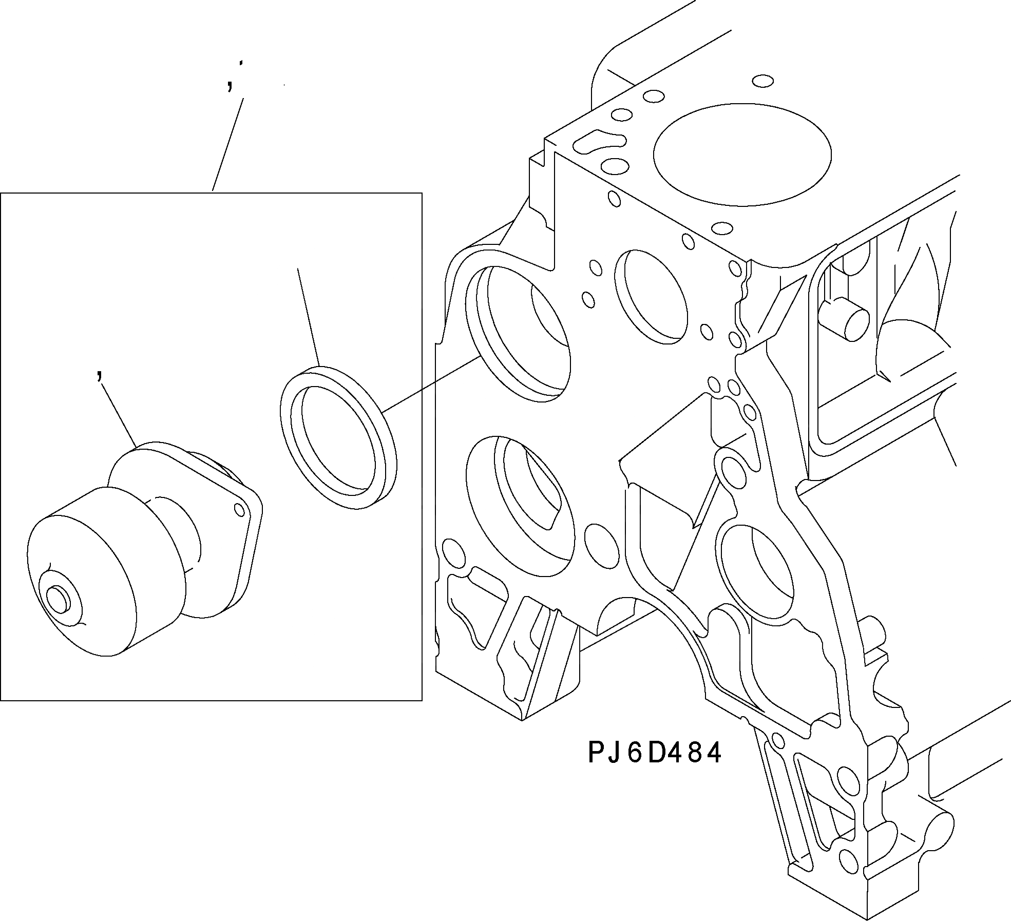 Схема запчастей Komatsu WA150PZ-5 - ВОДЯНАЯ ПОМПА AA ДВИГАТЕЛЬ