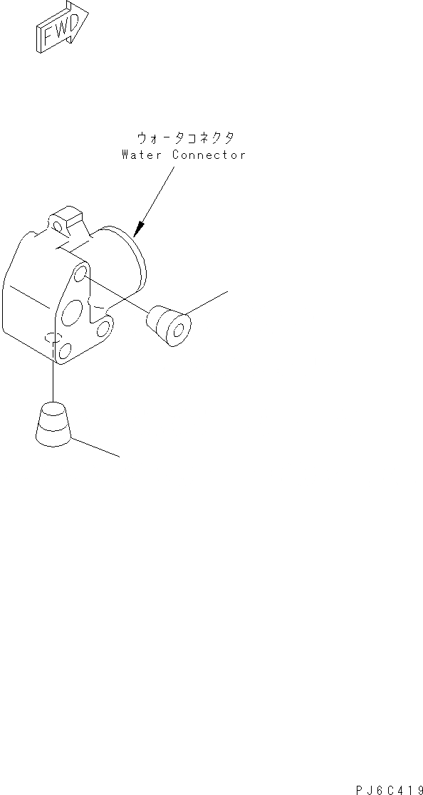Схема запчастей Komatsu WA150PZ-5 - ВОДН. СОЕДИН-Е ЗАГЛУШКА AA ДВИГАТЕЛЬ