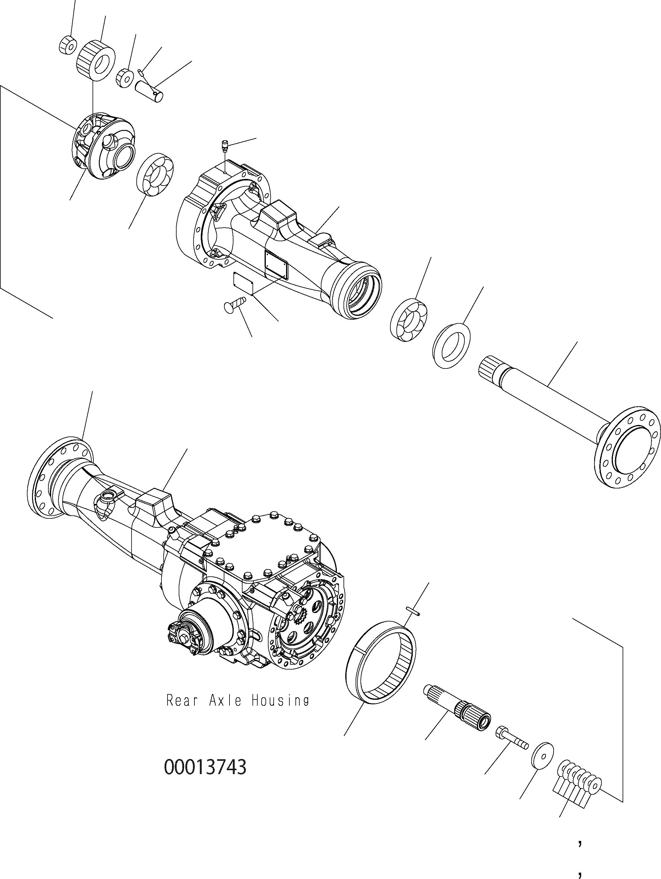 Схема запчастей Komatsu WA150PZ-5 - ЗАДН. МОСТ (КОНЕЧНАЯ ПЕРЕДАЧА - STD FROM SN: H8 И ASD FROM SN: H7) F ТРАНСМИССИЯ