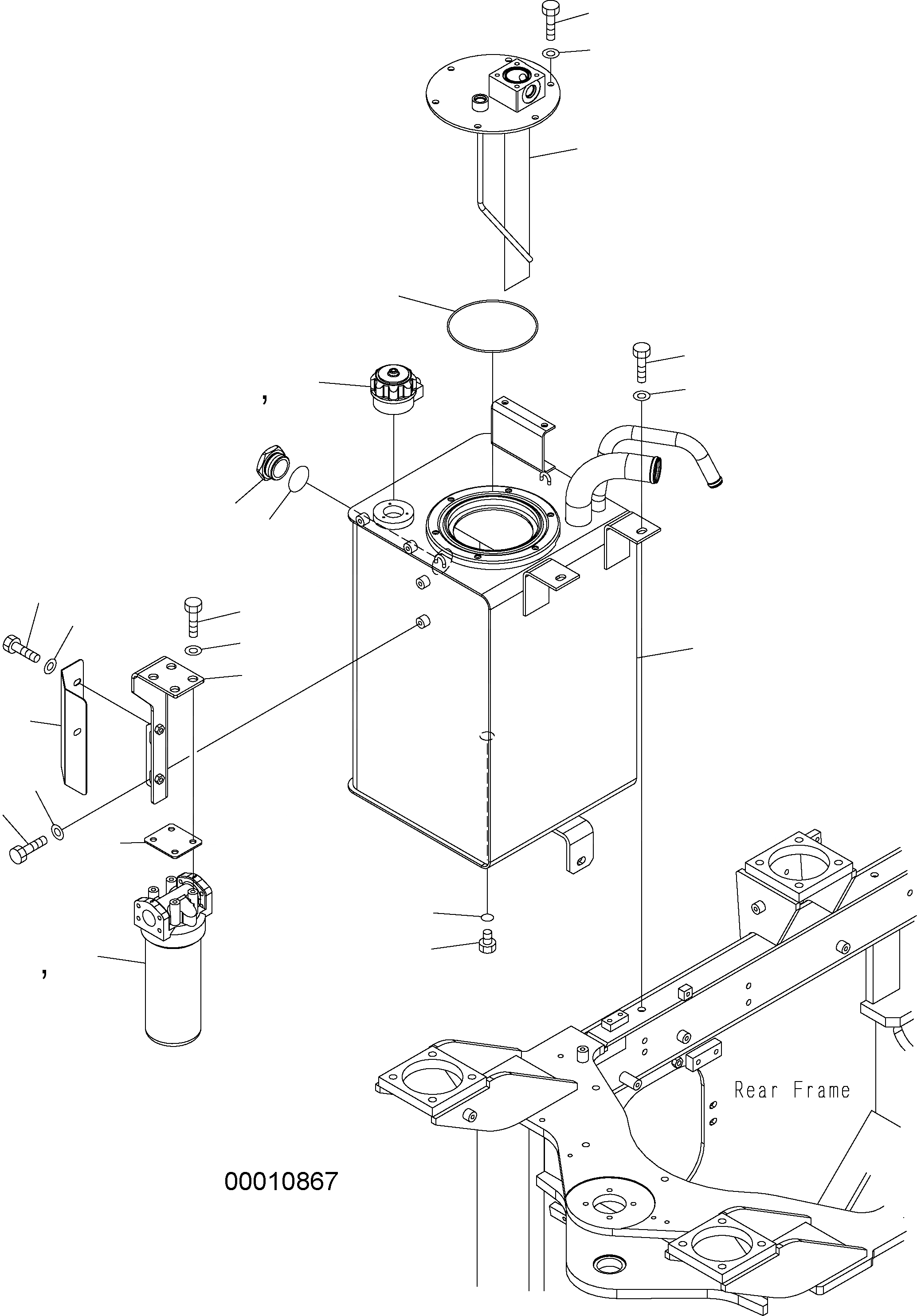 Схема запчастей Komatsu WA150PZ-5 - ГИДР. БАК. H ГИДРАВЛИКА