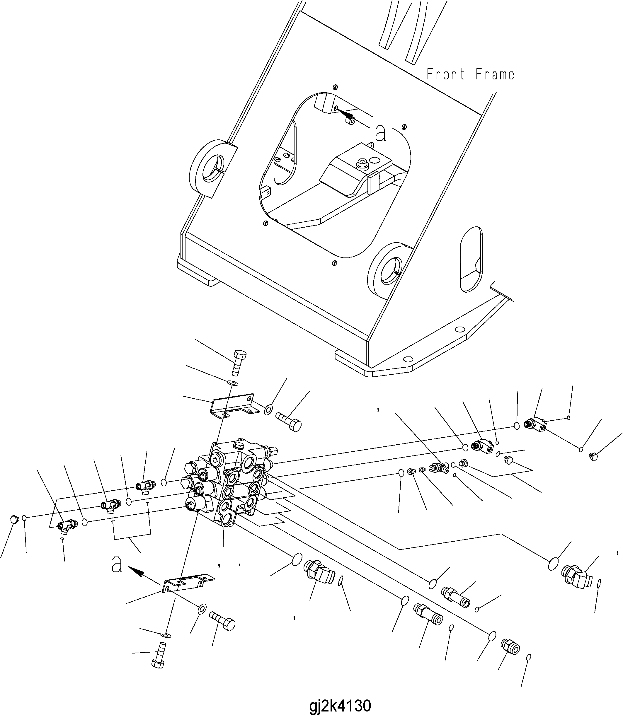 Схема запчастей Komatsu WA150PZ-5 - ОСНОВН. КЛАПАН ( СЕКЦ. - С ECSS) H ГИДРАВЛИКА