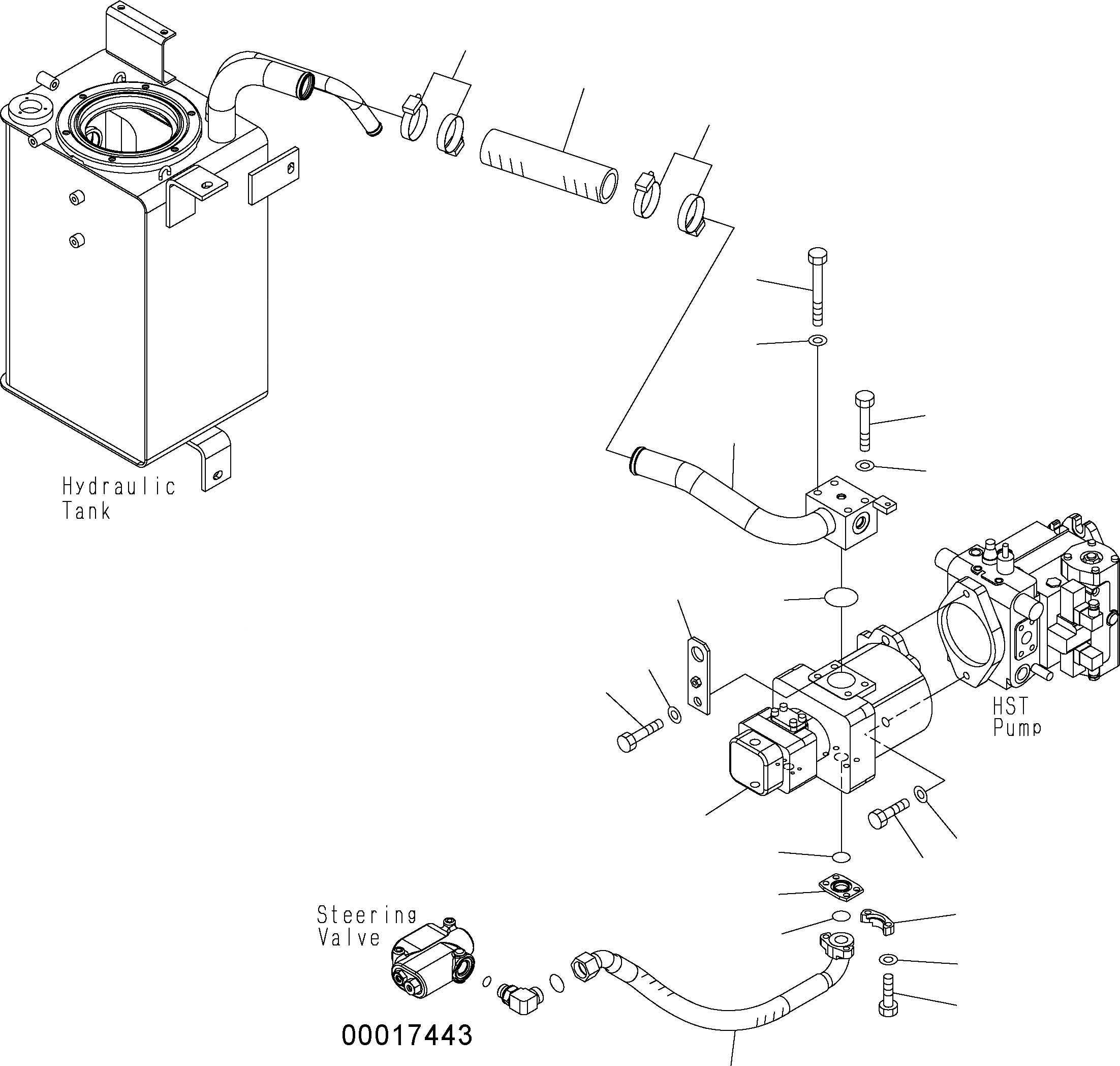 Схема запчастей Komatsu WA150PZ-5 - ГИДР. НАСОС. H ГИДРАВЛИКА
