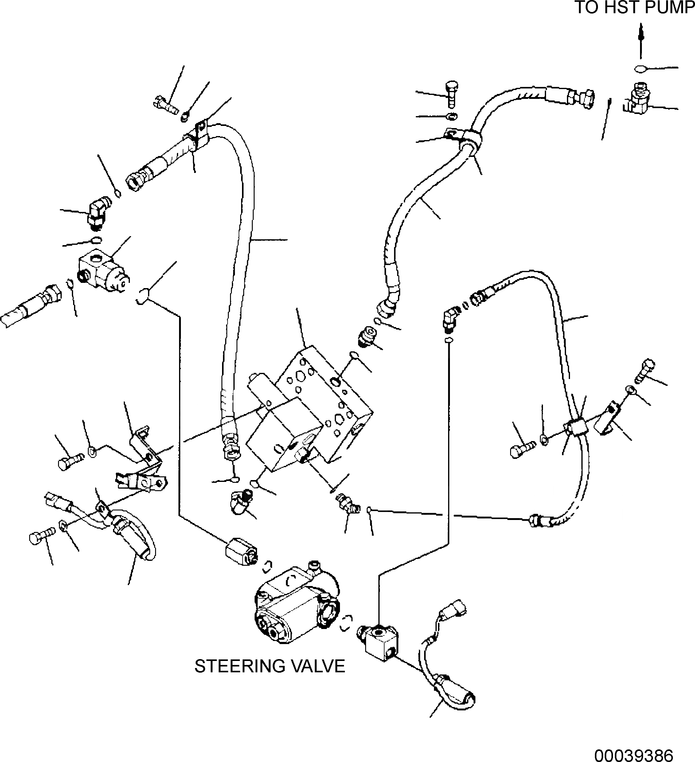 Схема запчастей Komatsu WA150PZ-5 - ЭКСТРЕНН. РУЛЕВ. УПРАВЛЕНИЕ (ЛИНИЯ И КЛАПАН) H ГИДРАВЛИКА