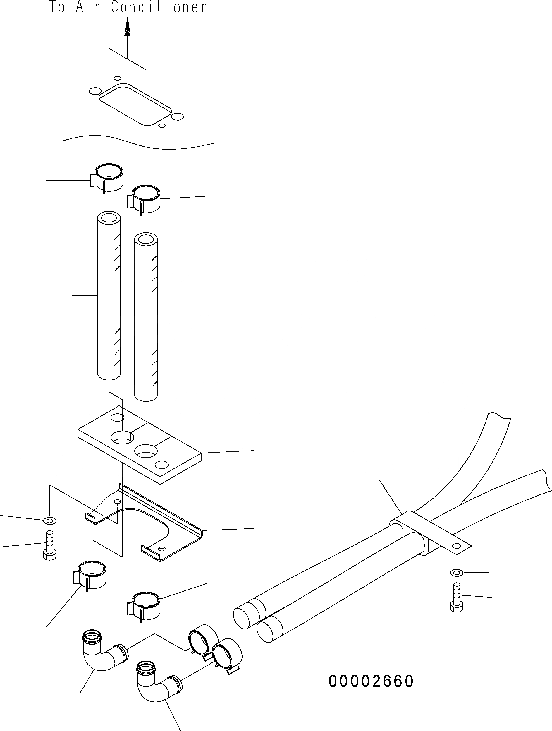 Схема запчастей Komatsu WA150PZ-5 - ПОЛ (ГИДР. ПРОВОД. ОБОГРЕВАТЕЛЯ) K OPERATORґS ОБСТАНОВКА И СИСТЕМА УПРАВЛЕНИЯ