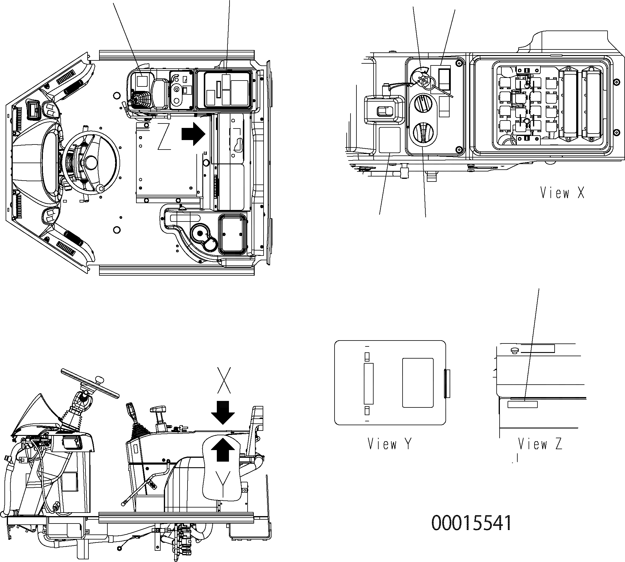 Схема запчастей Komatsu WA150PZ-5 - МАРКИРОВКА (COMMON ЧАСТИ - ПОЛ) U МАРКИРОВКА