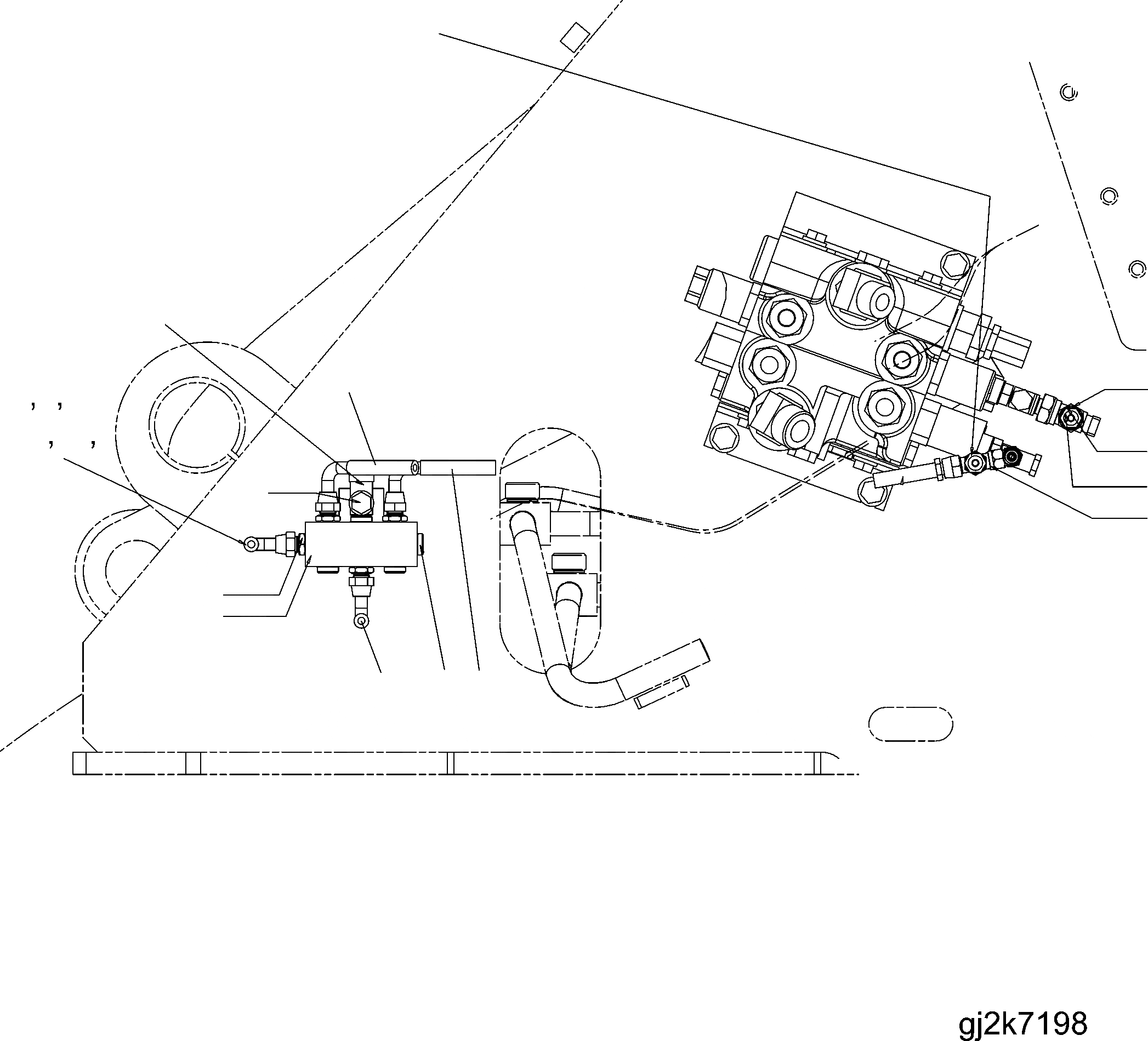 Схема запчастей Komatsu WA150PZ-5 - ANTI DROP КЛАПАН (ТРУБЫ ЧАСТИ) V ОПЦ.S