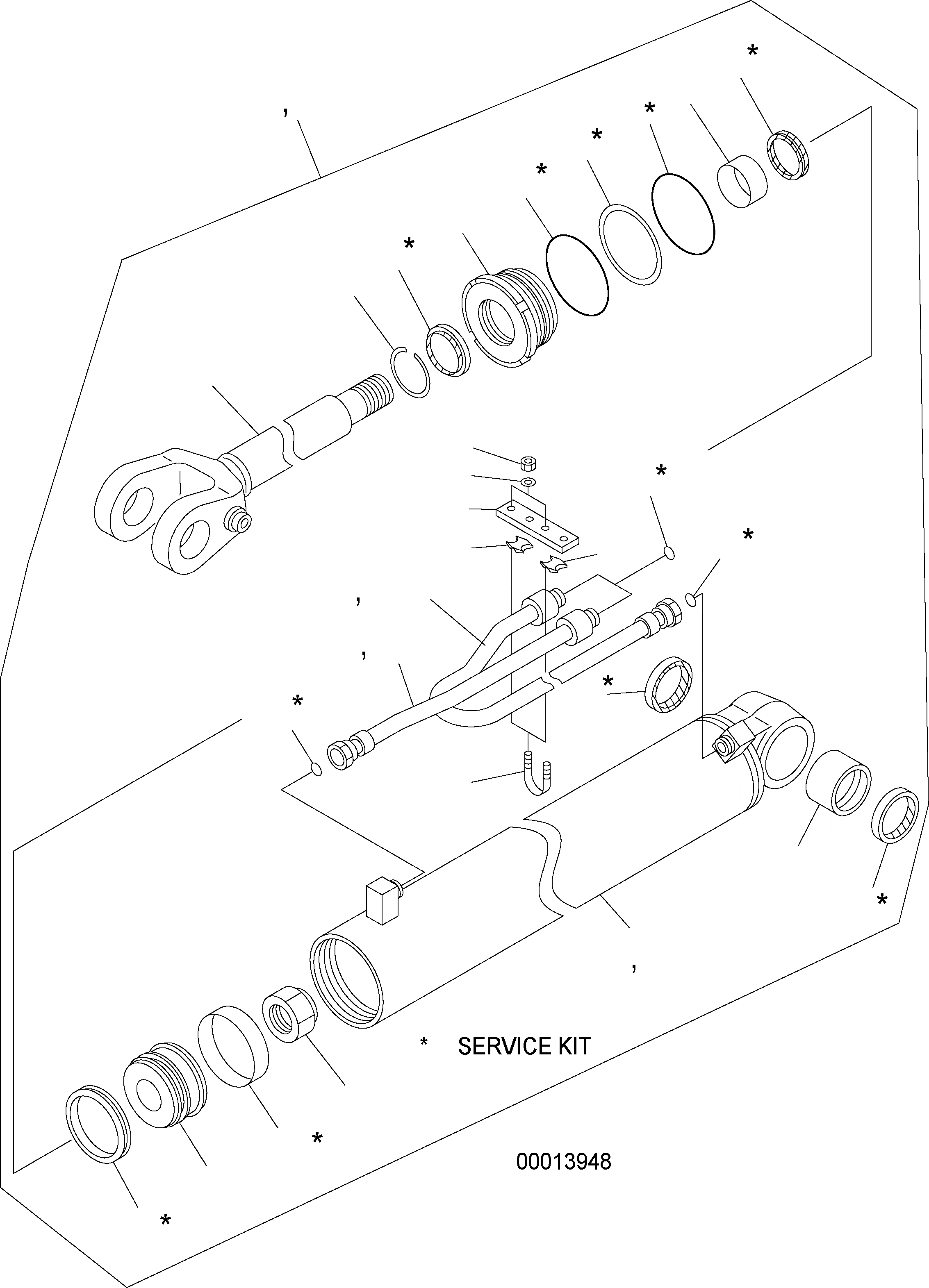 Схема запчастей Komatsu WA150PZ-5 - ЦИЛИНДР СТРЕЛЫ(ВНУТР. ЧАСТИ) Y ОСНОВН. КОМПОНЕНТЫ И РЕМКОМПЛЕКТЫ