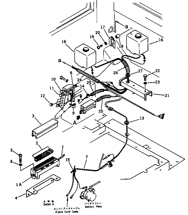 Схема запчастей Komatsu WA180-1 - ЭЛЕКТРИКА (ДЛЯ КАБИНЫ) (TBG/ABE СПЕЦ-Я.) СПЕЦ. APPLICATION ЧАСТИ