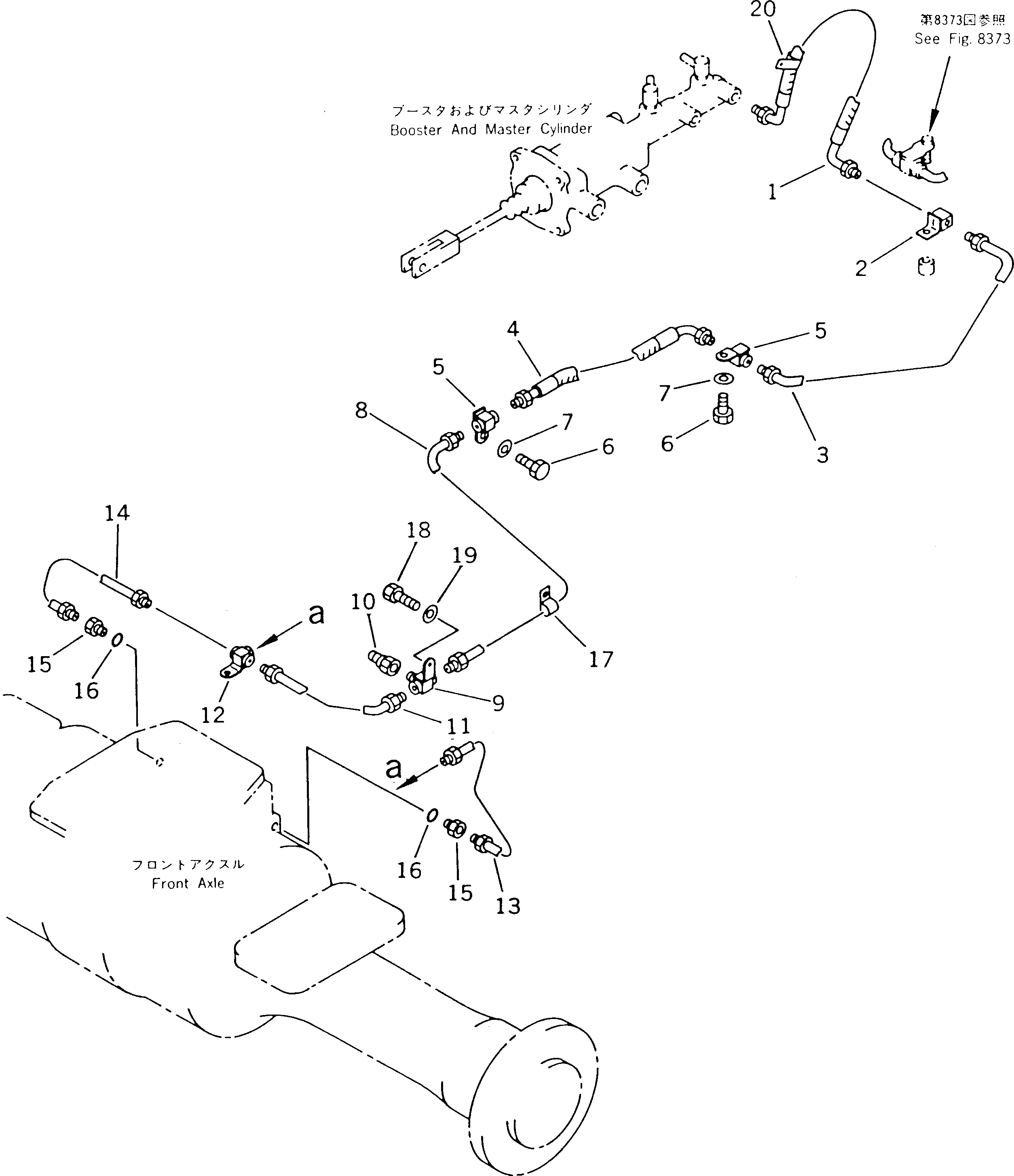 Схема запчастей Komatsu WA180-1 - ТОРМОЗ. МАСЛОПРОВОДЯЩАЯ ЛИНИЯ (БЕЗ УСИЛИТЕЛЬ) (/) (TBG/ABE СПЕЦ-Я.) СПЕЦ. APPLICATION ЧАСТИ