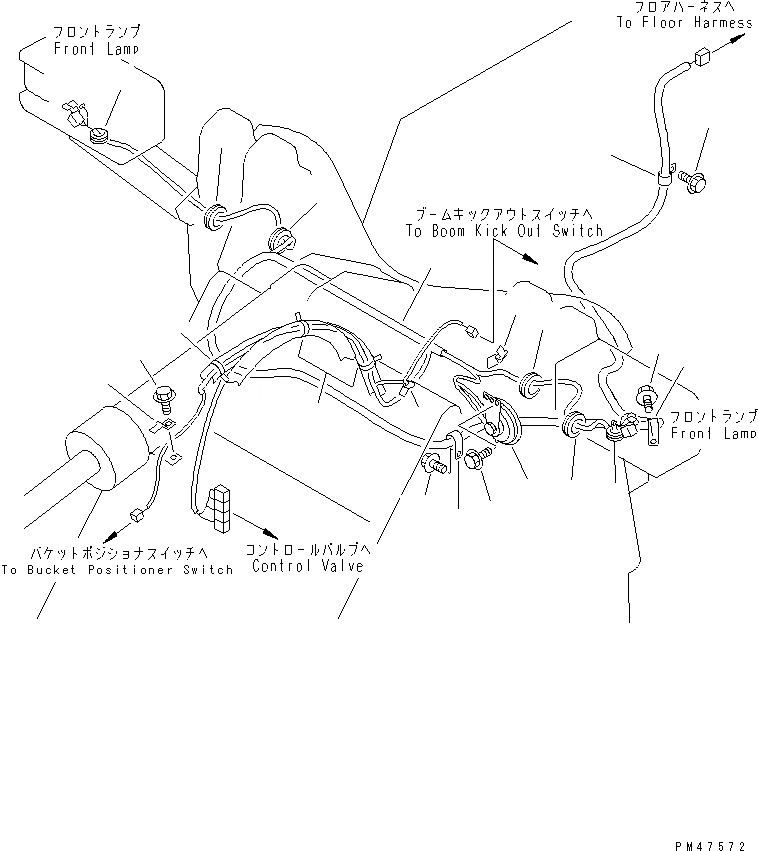 Схема запчастей Komatsu WA180-3 - ЭЛЕКТРИКА (ПЕРЕДН. РАМА)(№-) КОМПОНЕНТЫ ДВИГАТЕЛЯ И ЭЛЕКТРИКА