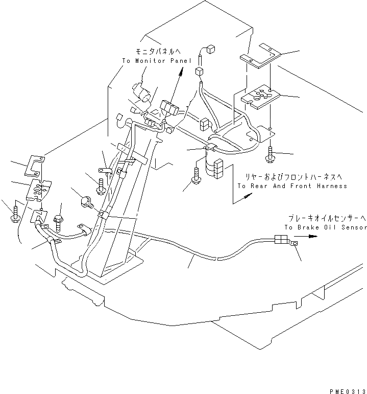 Схема запчастей Komatsu WA180-3 - ЭЛЕКТРИКА (ПОЛ ЛИНИЯ)(№-) КОМПОНЕНТЫ ДВИГАТЕЛЯ И ЭЛЕКТРИКА