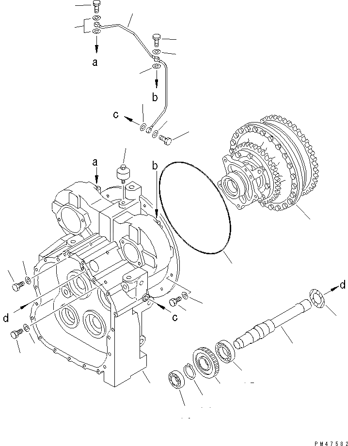 Схема запчастей Komatsu WA180-3 - ТРАНСМИССИЯ (КОРПУС ТРАНСМИССИИ) (/)(№-) ТРАНСМИССИЯ