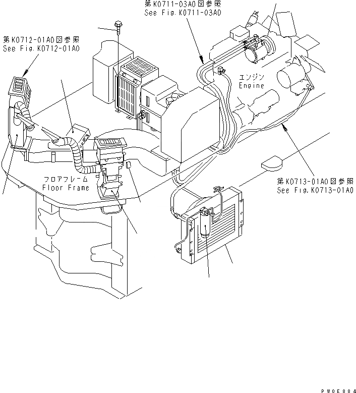 Схема запчастей Komatsu WA180-3 - КОНДИЦ. ВОЗДУХА (КАБИНА ROPS)(№-) КАБИНА ОПЕРАТОРА И СИСТЕМА УПРАВЛЕНИЯ