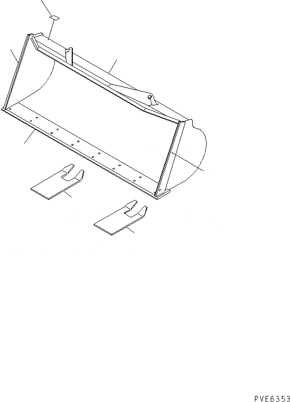 Схема запчастей Komatsu WA180L-3 - КОВШ¤ .M (С РЕЖУЩ. КРОМКОЙ НА БОЛТАХ¤ .7M) РАБОЧЕЕ ОБОРУДОВАНИЕ