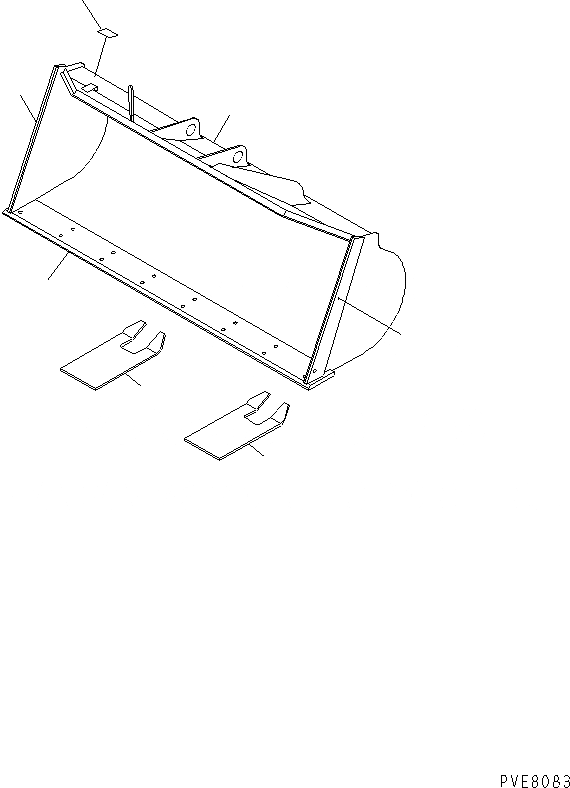 Схема запчастей Komatsu WA180L-3 - КОВШ¤ .M РАБОЧЕЕ ОБОРУДОВАНИЕ