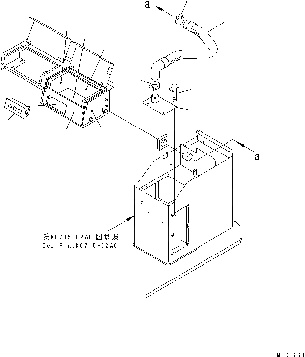Схема запчастей Komatsu WA180PT-3 - ОХЛАДИТЕЛЬ И ОБОГРЕВАТЕЛЬ. КОРПУС КАБИНА ОПЕРАТОРА И СИСТЕМА УПРАВЛЕНИЯ