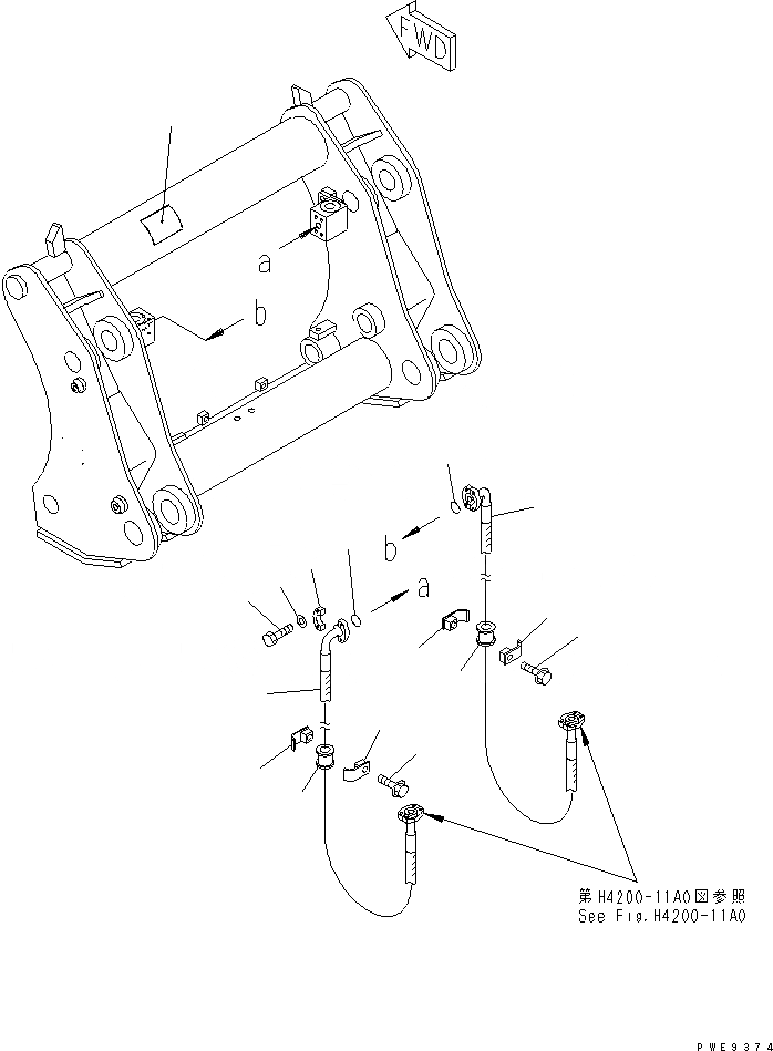 Схема запчастей Komatsu WA180PT-3 - СОЕДИНИТ. УСТР-ВО (ГИДРОЛИНИЯ) РАБОЧЕЕ ОБОРУДОВАНИЕ