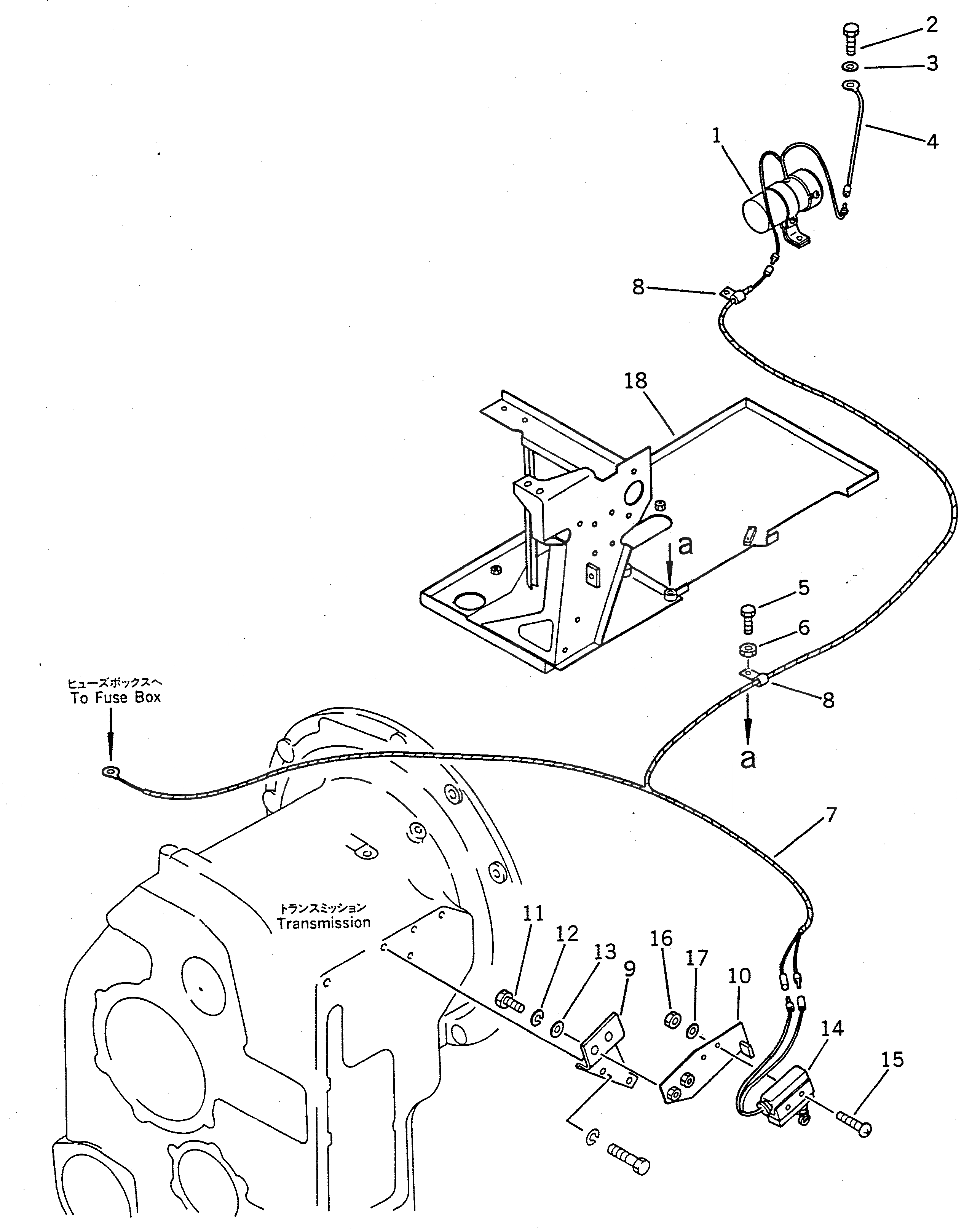 Схема запчастей Komatsu WA20-1 - СИГНАЛ. ЗАДНЕГО ХОДА КОМПОНЕНТЫ ДВИГАТЕЛЯ И ЭЛЕКТРИКА