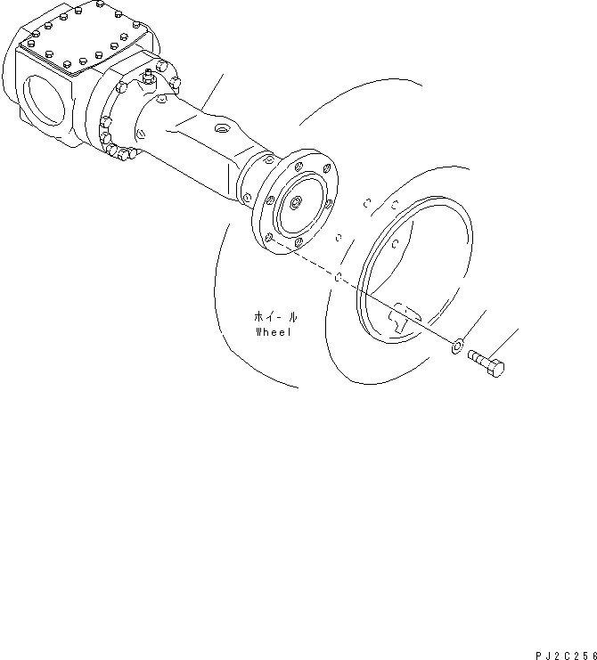 Схема запчастей Komatsu WA20-2 - ЗАДН. МОСТ И КОЛЕСА ЭЛЕМЕНТЫ КРЕПЛЕНИЯ ГИДРОТРАНСФОРМАТОР И ТРАНСМИССИЯ