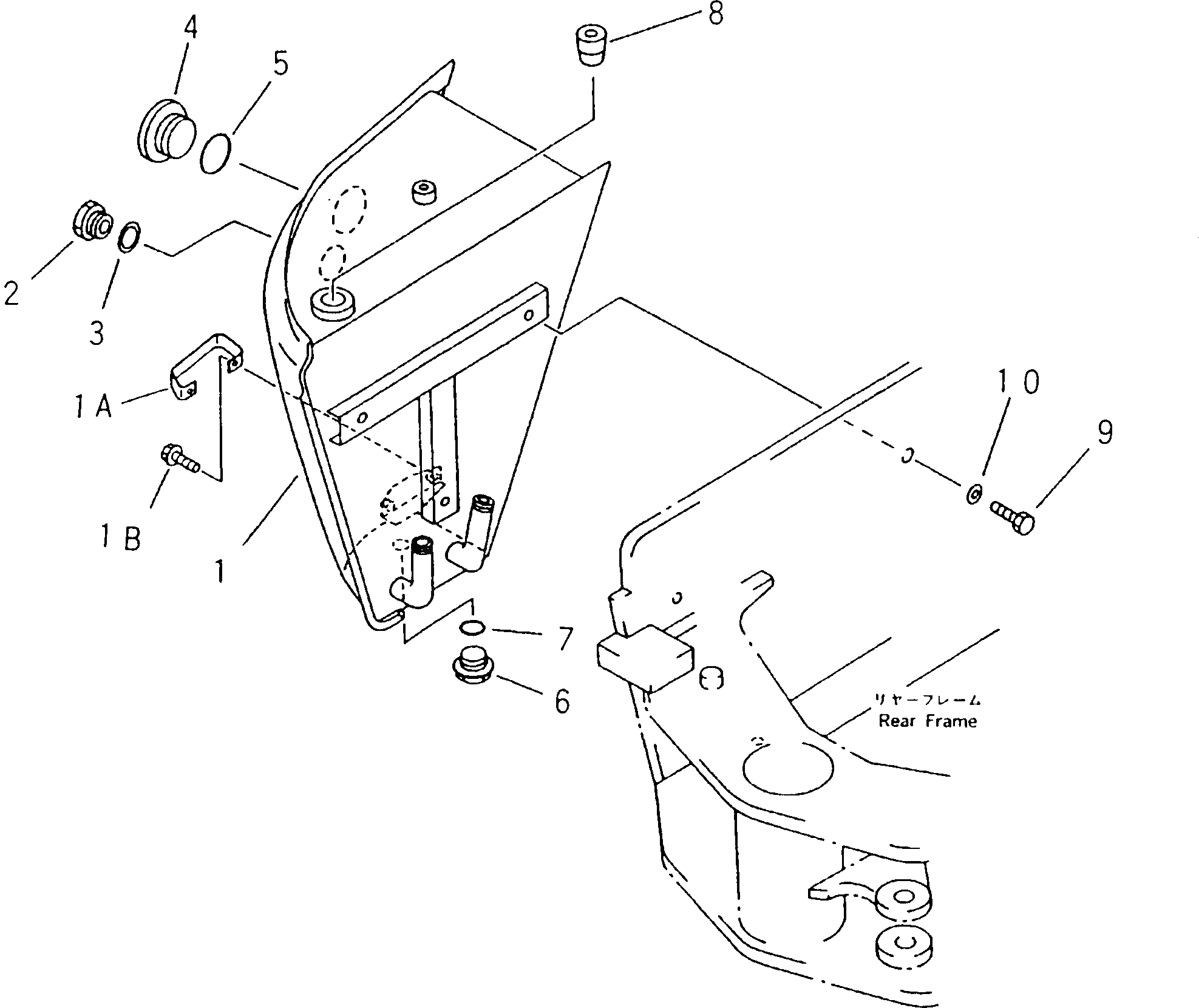 Схема запчастей Komatsu WA20-2 - ГИДР. БАК.(№-8) ГИДРАВЛИКА