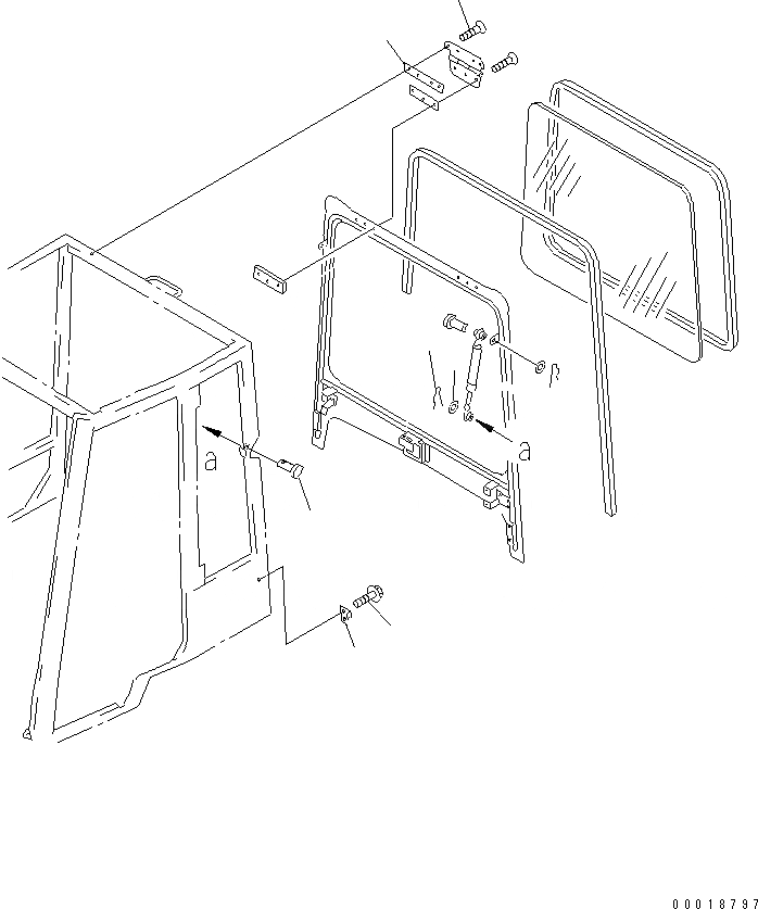 Схема запчастей Komatsu WA20-2 - КАБИНА (/) (ЗАДН. ДВЕРЬ КРЕПЛЕНИЕ) (С PATO LIGHT)(№-) КАБИНА ОПЕРАТОРА И СИСТЕМА УПРАВЛЕНИЯ