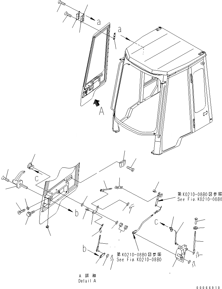 Схема запчастей Komatsu WA20-2 - КАБИНА (9/) (ПРАВ. ДВЕРЬ) (/)(№8-) КАБИНА ОПЕРАТОРА И СИСТЕМА УПРАВЛЕНИЯ